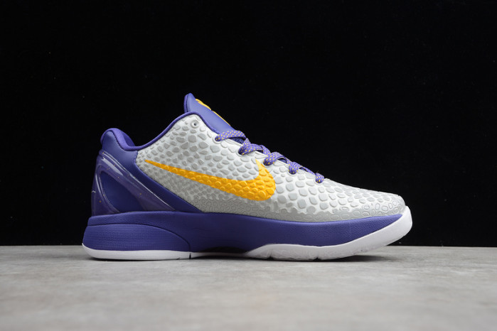 nike kobe 6 vi white/purple-yellow cw2190-104
