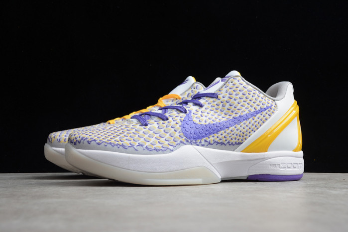 new nike kobe 6 white purple yellow cw2190-105