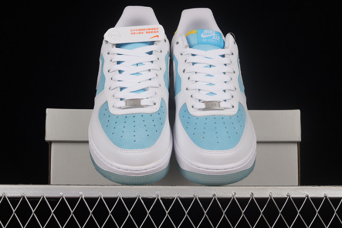 2021 nike air force 1 07 low white light blue aa7687-400