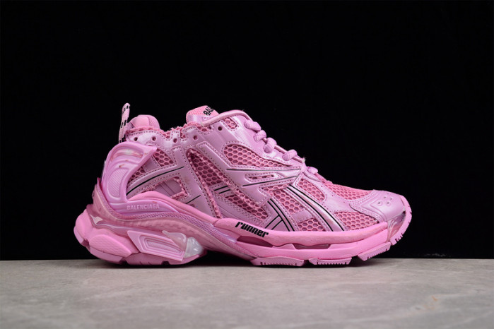 blcg runner sneaker in pink mesh and nylon vk582-022