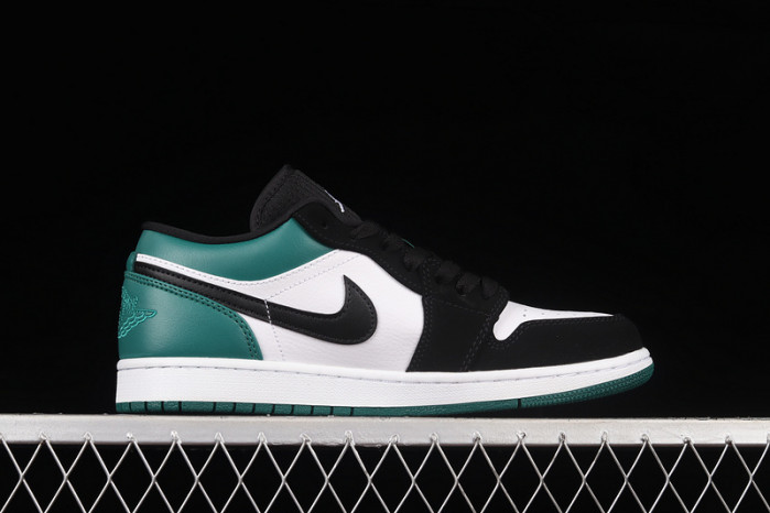 air jordan 1 low white black mystic green - 553558-113