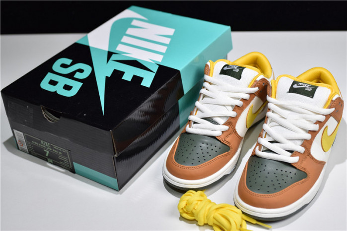 nike dunk sb low vapour mineral yellow - 304292-271