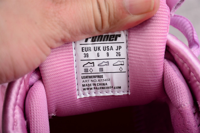 blcg runner sneaker in pink mesh and nylon vk582-022