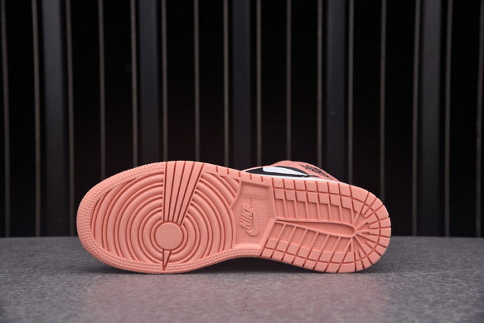 air jordan 1 mid pink quartz (gs) - 555112-603