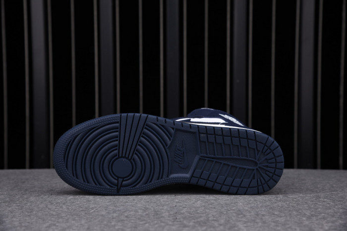 air jordan 1 mid gs obsidian white metallic gold 554725-174