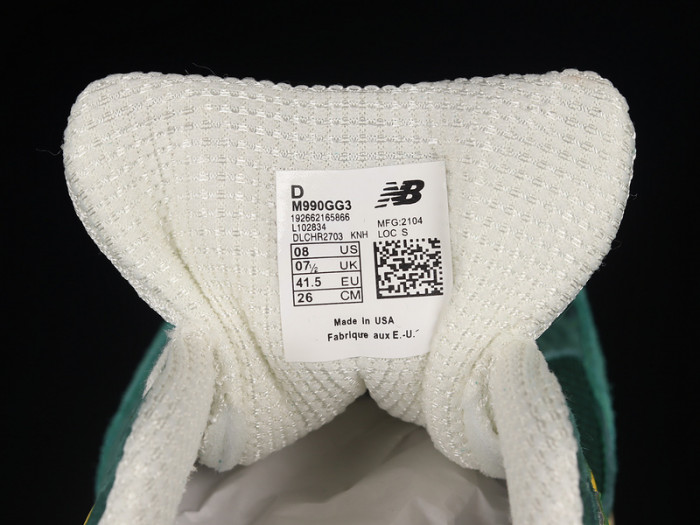 new balance 990v3 made in usa green yellow m990gg3