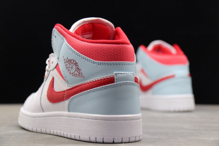 air jordan 1 mid white topaz mist (gs) 555112-104