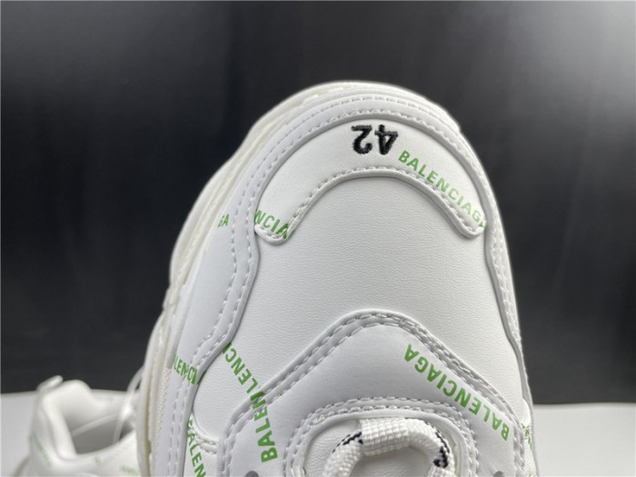 blcg sneaker triple.s.gomma white green 536737 w5fw6 1956