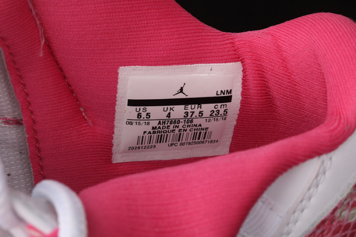 jordan 11 retro low pink snakeskin ah7860-106