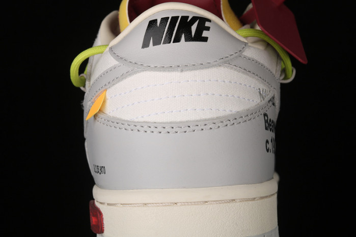 nike dunk low off-white lot 8 - dm1602-106