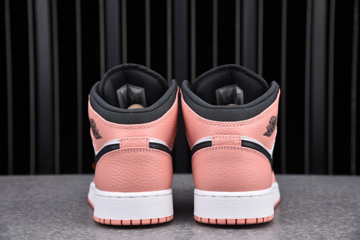 air jordan 1 mid pink quartz (gs) - 555112-603