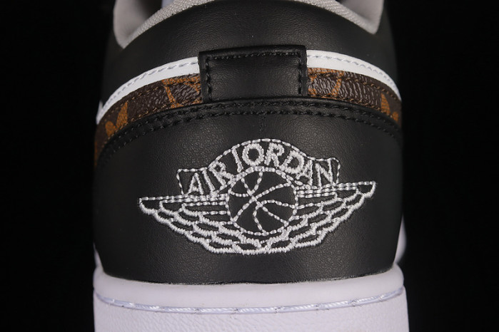 air jordan 1 low aj1 black white brown 553558-039-001