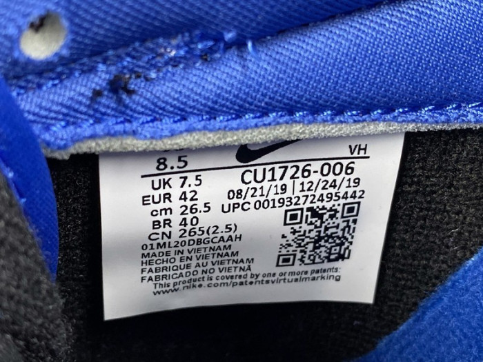 nike dunk low sb black and blue cu1726 006