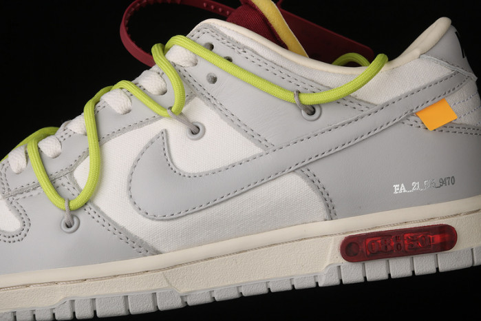 nike dunk low off-white lot 8 - dm1602-106