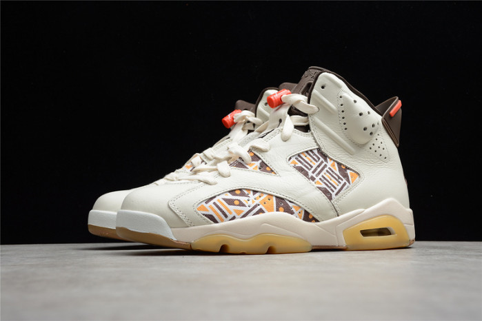 air jordan 6 retro quai54 sail brown (2020) cz4152-100