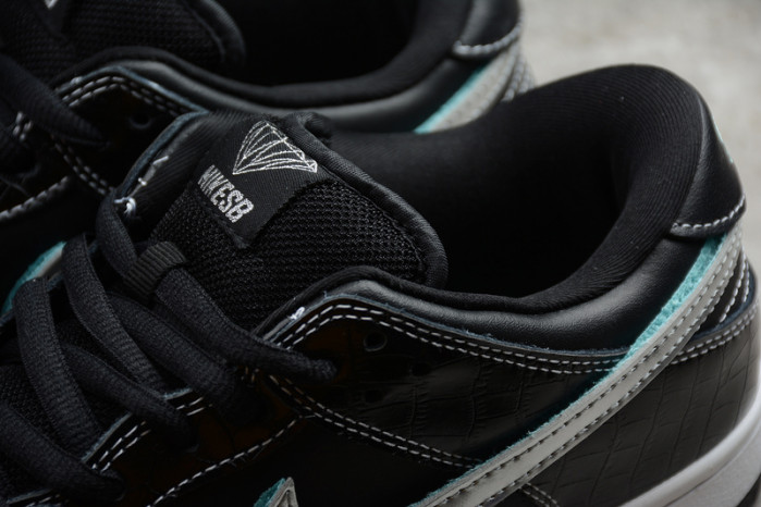 nike sb dunk low Di*m*nd s*pply co black Di*m*nd bv1310-001