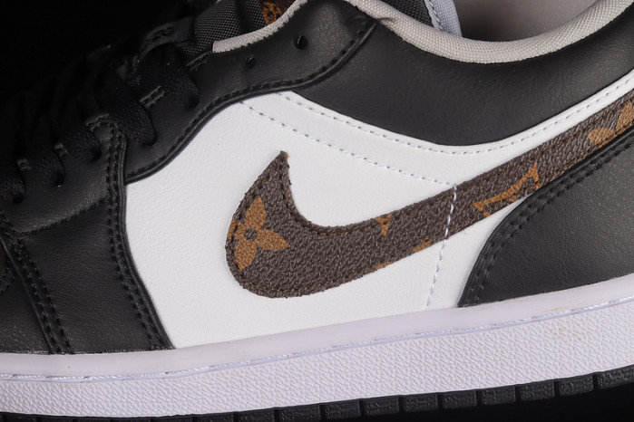 air jordan 1 low aj1 black white brown 553558-039-001