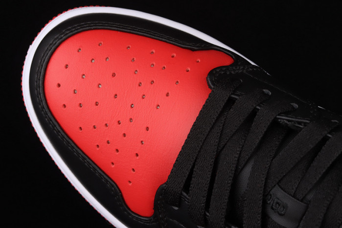 air jordan 1 low bred toe - 553558-612