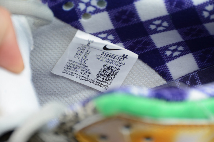 nike duck low pro purple yellow 318403-137