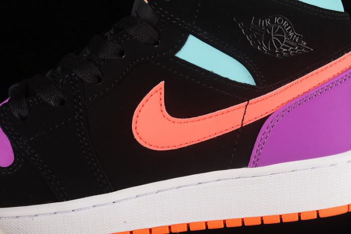 air jordan 1 mid multi-color (gs) 554725-083