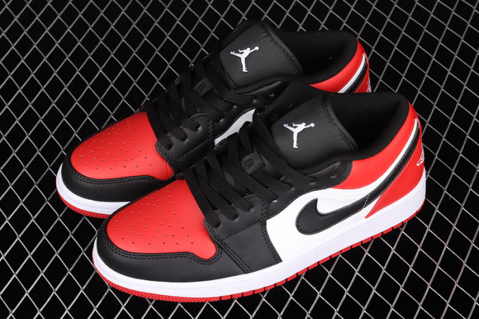 air jordan 1 low bred toe - 553558-612