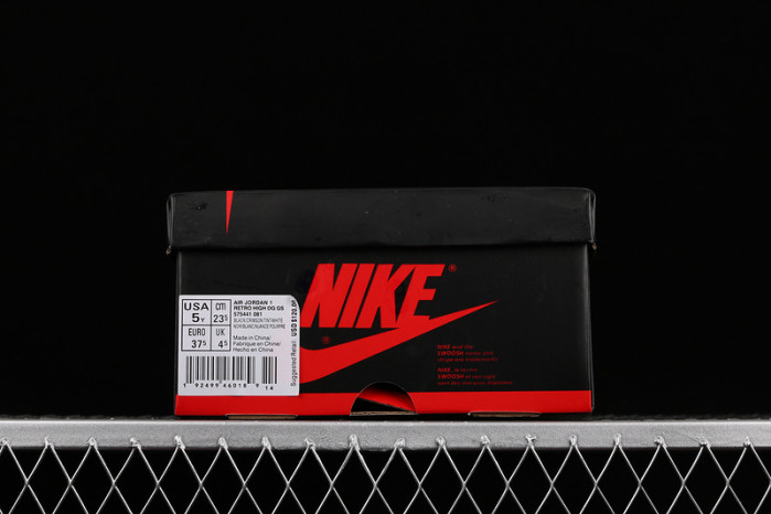 air jordan 1 retro high black crimson tint (gs) - 575441-081