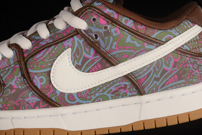 nike sb dunk low pro paisley brown - dh7534-200