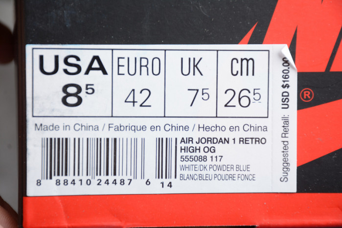 air jordan 1 retro unc 555088-117