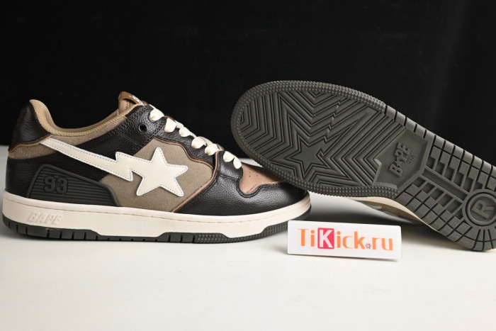 bape sta sk8 to nigo brown/dark brown/white h80191013