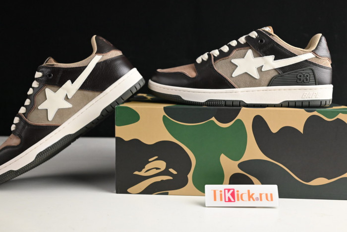 bape sta sk8 to nigo brown/dark brown/white h80191013