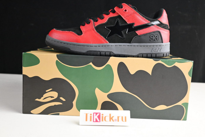 bape sta sk8 to nigo light brown/black/red 1g70191034011