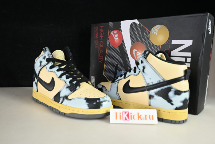 nike dunk high 1985 black acid wash - dd9404-700