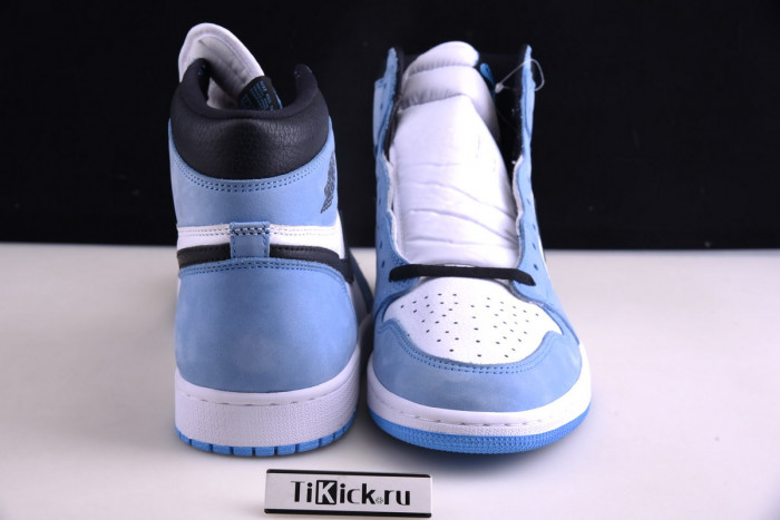 air jordan 1 retro high white university blue black - 555088-134
