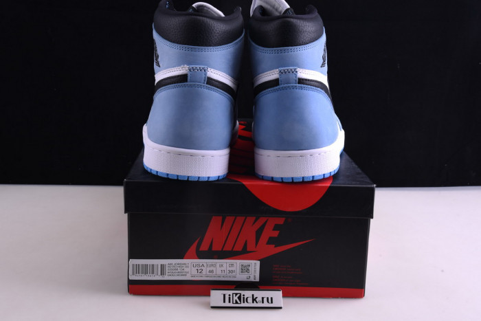 air jordan 1 retro high white university blue black - 555088-134